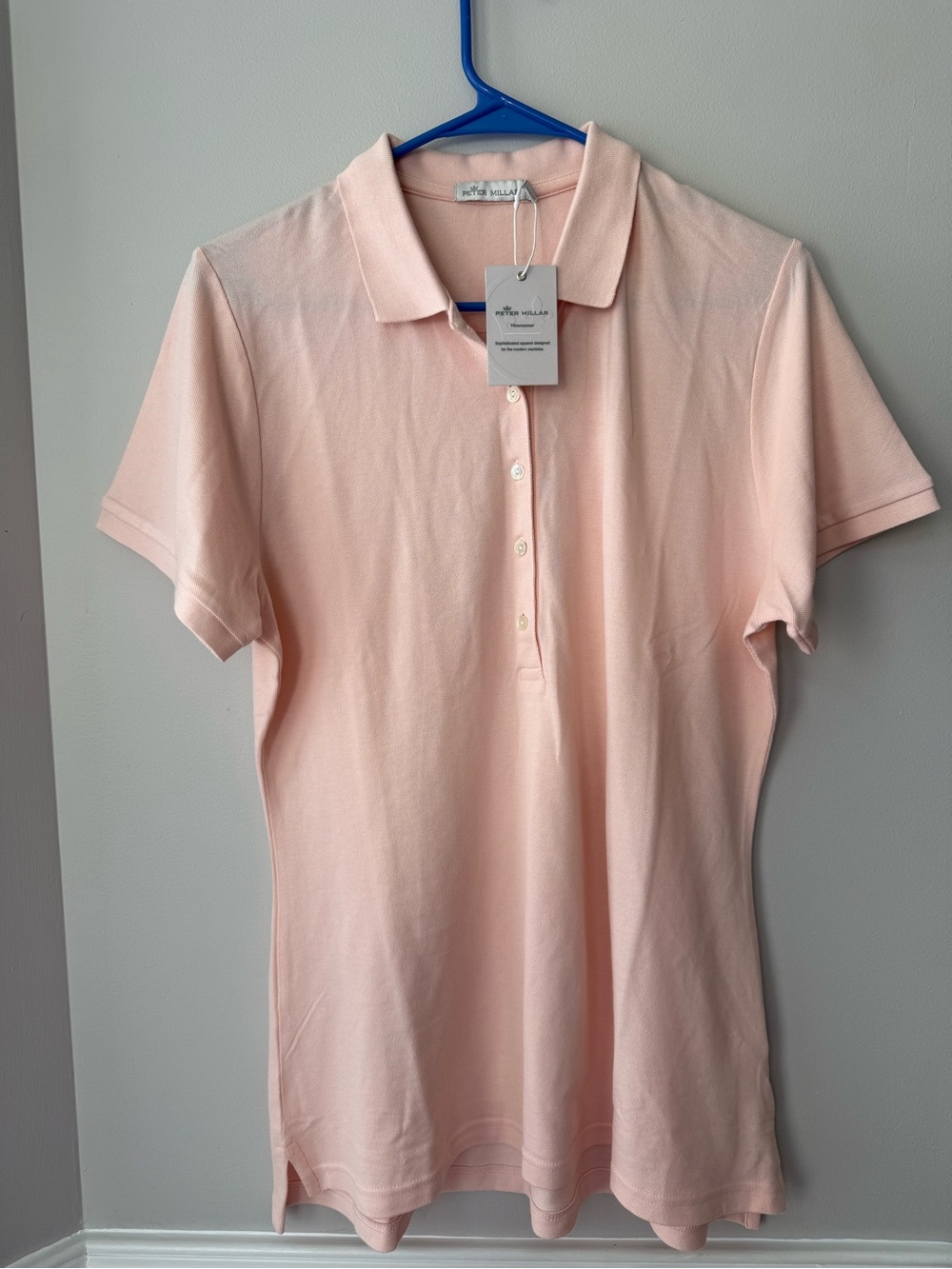 Peter Millar Women's Pink Pique Polo Size Large